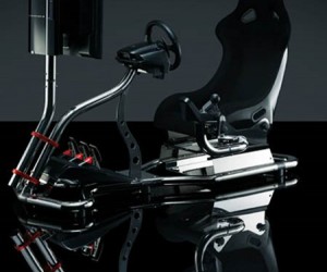 The VisionRacer VR3 is a gaming rig that consists of a fiberglass racing seat surroun...
