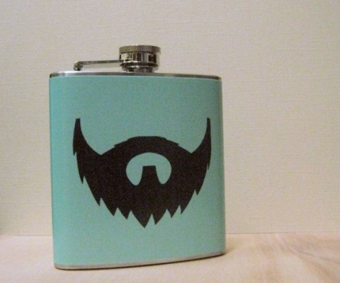 A perfect gift for the man drunk on facial hair, this 6oz Stainless Steel Flask has a traditional screw on cap, extra glossy varnish for durability, and comes in several colorways ranging from ‘blush’ to ‘curry’.   With a body measuring at 4.5″ x 3.58″ inches,  it’s small enough for any groom to sneak in and big enough to get buzzed before tying the knot.