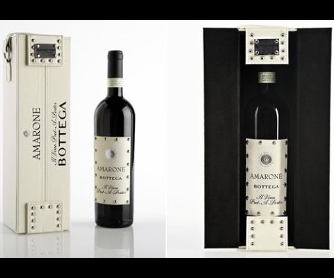 Distilleria Bottega, famous for its exceptional grappas and hand-blown bottles, has now teamed up with American designer Denise Focil for the fine wine Amarone Bottega, Il vino Pr�t-�-porter. Designed to resemble a vintage suitcase, the limited edition Amarone Bottega, Il vino Pr�t-�-porter is a true collectors� wine bottle