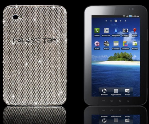 Harrod's has unveiled a crystal-encrusted Samsung Galaxy Tab for 2700GBP