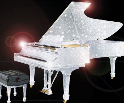 Every piano is the collection will be unique and will come festooned with over a million Swarovski crystal elements. The color and design of the crystallization will be done to suit the liking of each individual client.