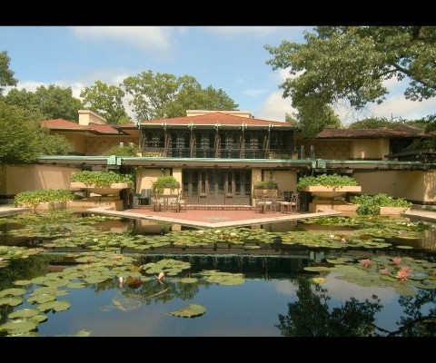 This five bedroom, five bathroom, prairie style home is listed for $2.89 million. It sits on more than one acre of land and has a reflection pool outside. There's also a 50-foot mural in the living room. Despite the restorations in the home, the home's historic details have been kept intact. 