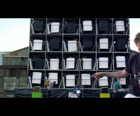 For a relatively obscure Canadian indie band with a minimal budget, Hollerado’s video for their song ‘Americanarama’ is a pretty remarkable feat. Shot in an ‘8-bit’, ‘Space-invaders’ -esque style, this continuous one shot production includes over 400 pretty seamless sequences. We dare you not to watch it more than once.