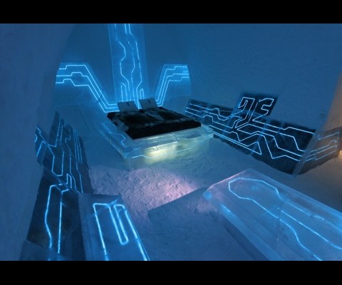 The Swedish Icehotel attracts adventurous types with its all-ice accommodations 12 miles north of the Arctic Circle. But the sci-fi squad and design geeks will want to make reservations at the hotel to check out the new Tron-themed suit