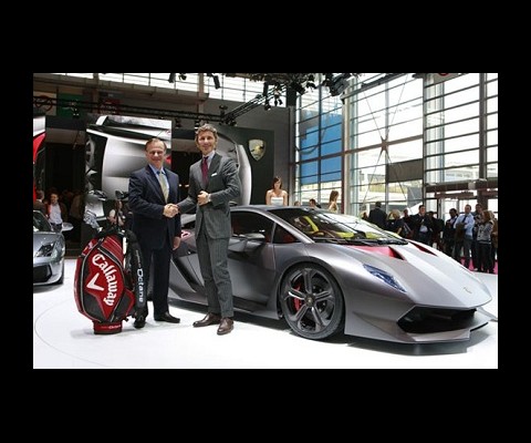 Lamborghini and Callaway golf have teamed up in a campaign designed to issue in a 'new generation of carbon fiber'