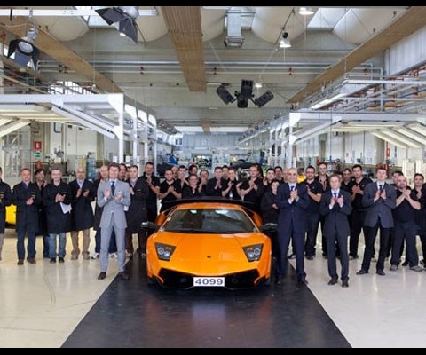 After nine years and 4,099 examples built, the Lamborghini Murcielago has reached the end of its line. The final example: an orange SuperVeloce model  was built last week at the company's factory at Sant'Agata Bolognese in northern Italy. And there will be no more.