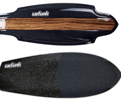 The limited Roadmaster series boasts F1 racecar engineering to bring the best of both worlds to get your adrenaline gushing. The limited edition skateboards are hand built by industrial designer and F1 composite technician Alex Luxat in Cologne, Germany. The boards use carbon prepreg, airex foamcore, ash, poplar and zebrano for a rock-solid deck that doesn�t get weak even when baking in the sun. The board is finished with zebrawood veneer inlay beneath a UV reflecting �surfclear� epoxy hotcoat that is wet sanded, clear painted and polished to a mirror finish for s luxurious design inspired by the classic Riva wooden boats.