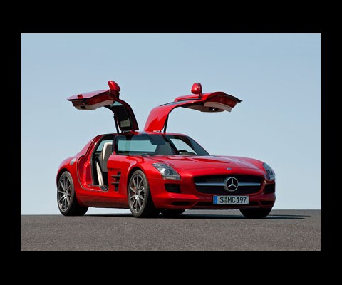 With its distinctive 'gullwing' door design being borrowed from a 1950's Mercedes 300 SL, this car appeals to aesthetes and modernists alike. 