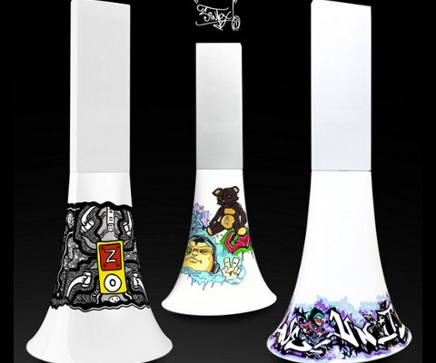 An insanely limited edition set of speakers accented by the graffiti of Parrot Zikmu