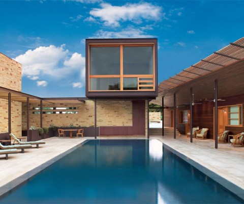 This beautiful Austin Texas pool design appeared in Luxe Magazine and was photographed by Paul Bardagjy. 