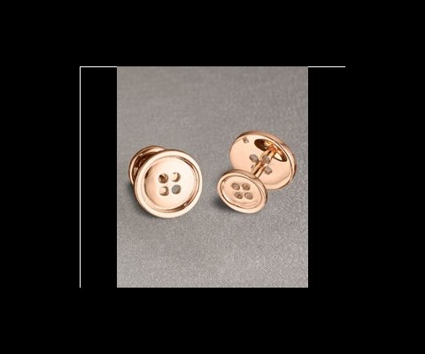 These button cuff links are absolutely timeless, and, I think, pretty ageless, too. The low key rose gold finish makes them classic enough for a bonafide gentleman with semi-conservative taste, but their quirky irreverence allows them to work for a young, urban hipster