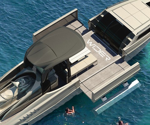 The Wider 42 is a new class of yacht, one that allows owners to get somewhere beautiful quickly�a cove in the Bahamas or Catalina Island�and enjoy total immersion in the surrounding waters.