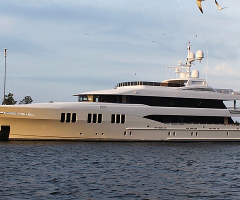 Recently delivered to its owners by Trinity Yachts, the 191-foot Carpe Diem was launched and sea-trialed at the tail end of 2010. This tri-deck aluminum motor yacht sports a Carol Williamson & Associates interior, naval architecture by Trinity Yachts, and exterior styling by Trinity's Geoff van Aller.