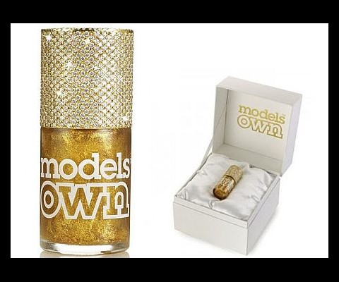 A total of 1,118 diamonds have been inlaid. The Models Own Gold Rush nail polish costs a whopping �83,000 (about $130,740).